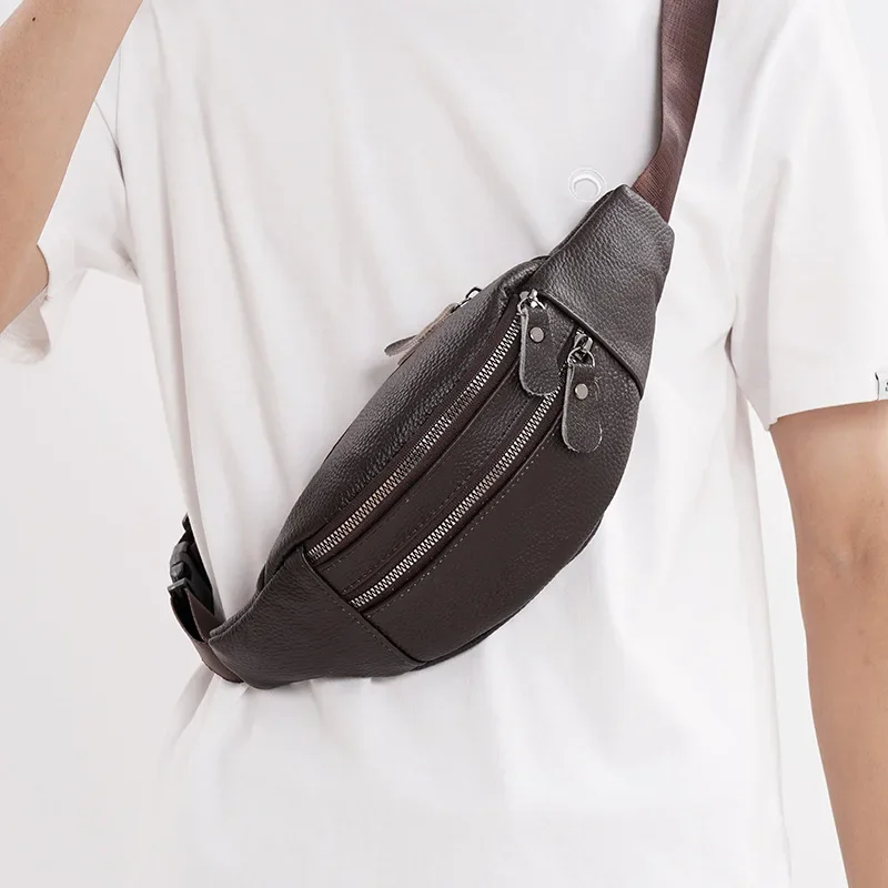 Leather Work Bag Mens - Sac de taille multifonctionnel en cuir