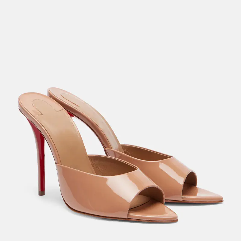 Leather Work Heels - Nouvelles sandales romaines à bout ouvert