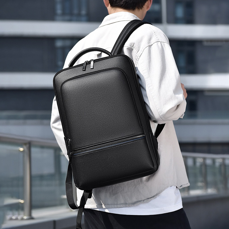 Sac à dos en cuir PU pour homm - Leather Work Bag Mens avis et prix