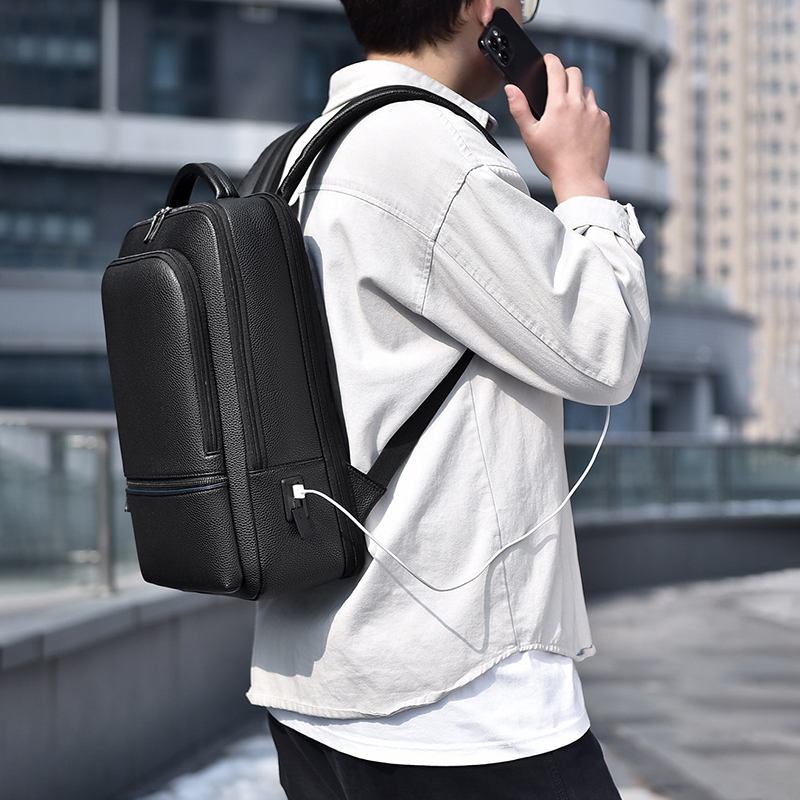 Sac à dos en cuir PU pour homm - Leather Work Bag Mens avis et prix